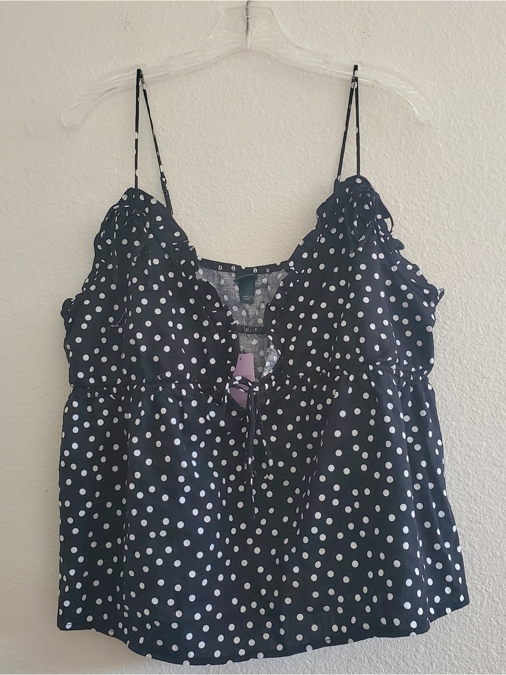 wild fable Black and White Polka Dot Spaghetti Strap Cami